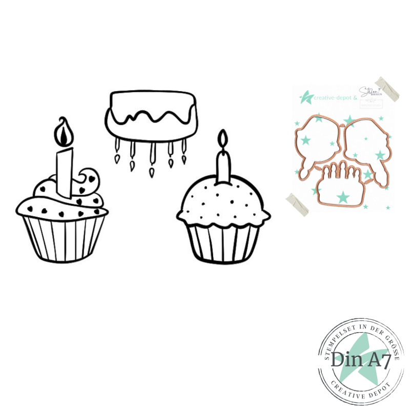 Creative Depot - Bundle - Kartendesign - Geburtstagskuchen 