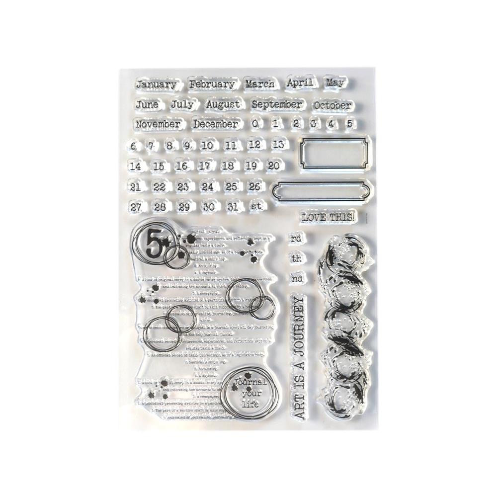 Elizabeth Craft Clear Stamps  - Journal Dates & Months-Journal Your Life Elizabeth Craft Clear Stamps  - Journal Dates & Months-Journal Your Life