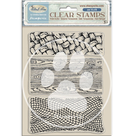 Stamperia- Silent Sea Clear Stamps 3 Textures