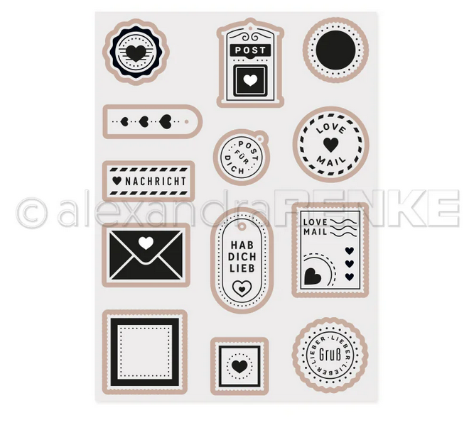Alexandra Renke - Cut & Emboss Folder 'Kleine Briefbotschaften'