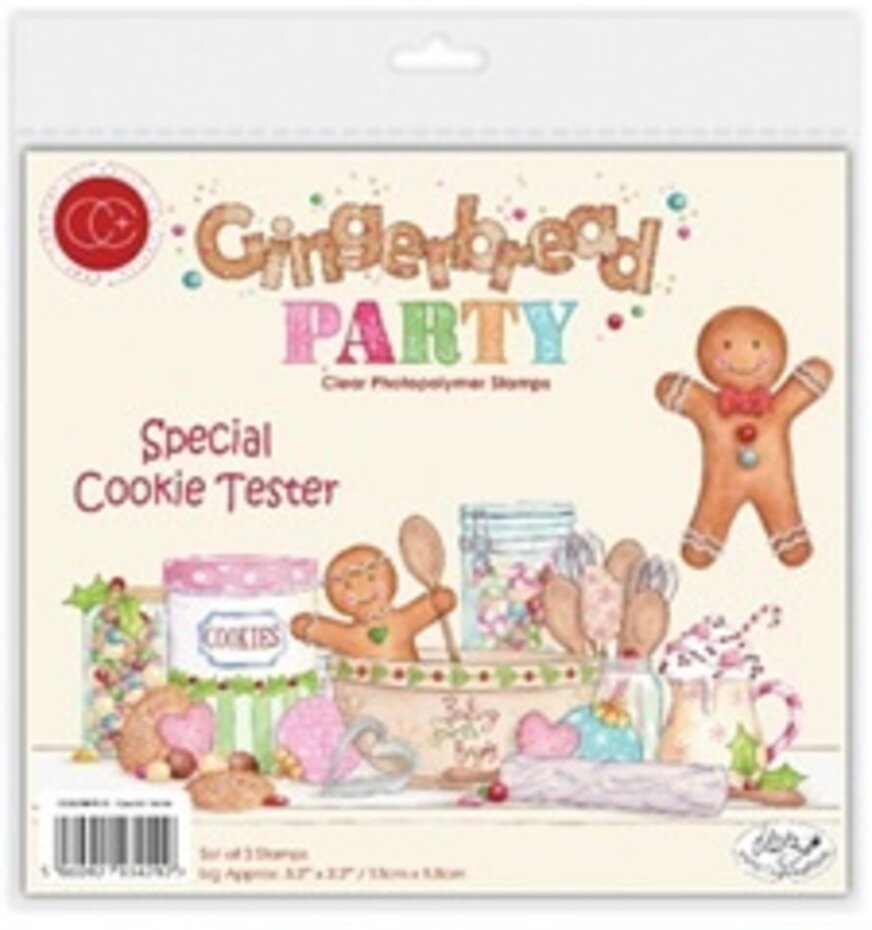 Craft Consortium - Gingerbread Party A6 Photopolymer Stamp Set Made with Love by Helz Cuppleditch
