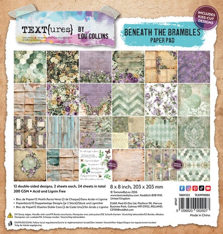TEXT(ures) - Beneath the Brambles 8x8 Inch Paper Pad