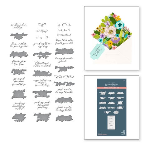 Spellbinders -BetterPress - Sentiments of Wonder Press Plate & Die Set