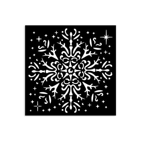 Stamperia - The Owl's House Thick Stencil 12x12cm Snowflake