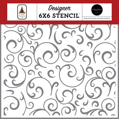 Carta Bella - Season Greetings Swirls Stencil