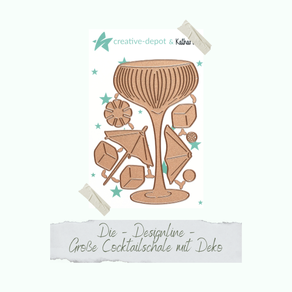 Creative Depot - Die - Designline - Große Cocktailschale mit Deko 