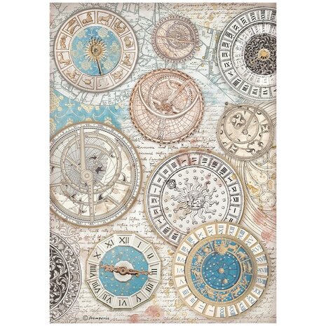 Stamperia -  Venice City of Art A4 Rice Paper Zodiac 