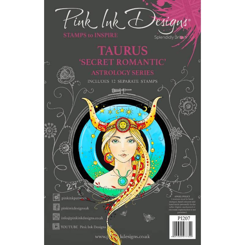 Pink Ink Designs Taurus – Secret Romantic 6 in x 8 in Clear Stamp Set Pink Ink Designs Taurus – Secret Romantic 6 in x 8 in Clear Stamp Set