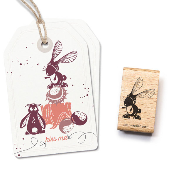 cats on appletrees - Stempel Kastanienhase