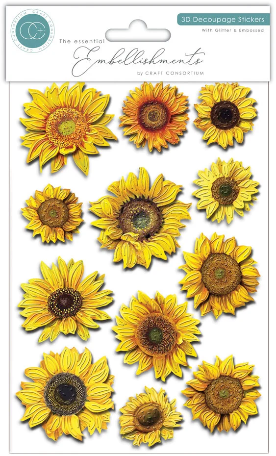 Craft Consortium - 3D Decoupage Stickers Flowers