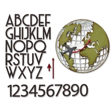 Sizzix Tim Holtz - Thinlits Die by Tim Holtz Vault World Travel (45pcs)