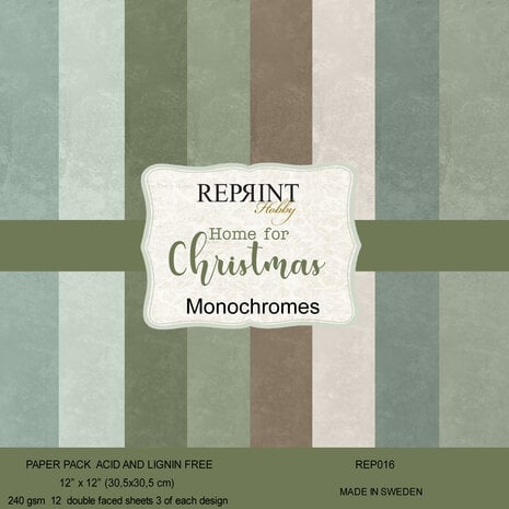 Reprint - Home For Christmas 12x12 Inch Cardstock 