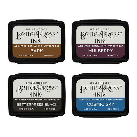 Spellbinders -BetterPress Ink Regal Tones Mini Set (4pcs) Spellbinders -BetterPress Ink Regal Tones Mini Set (4pcs)