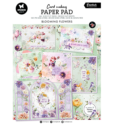 Studio Light - Card making Paper Pad -  Flowers Essentials nr. 25