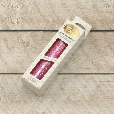Couture Creations Heat Activated Foil - Rosa Hitzeaktivierte Folie (Schillernde Flakes Muster)