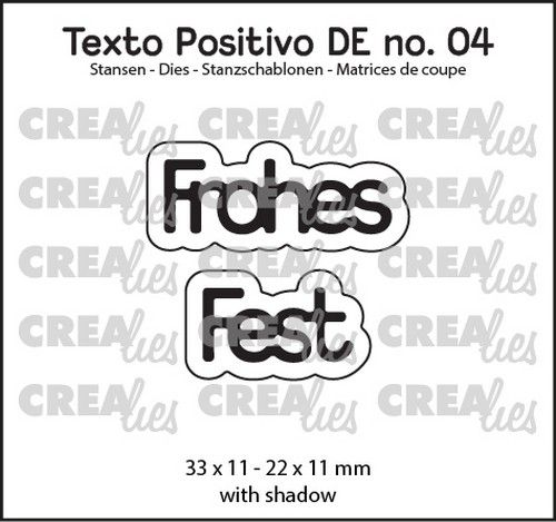 Crealies Texto Positivo Frohes Fest - DE (H)