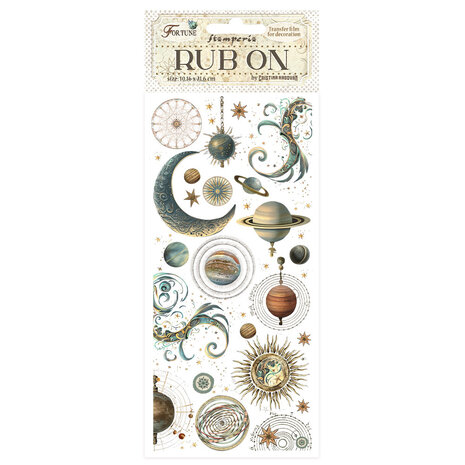 Stamperia - Fortune Rub-On 4x8,5 Inch Planets and Moon