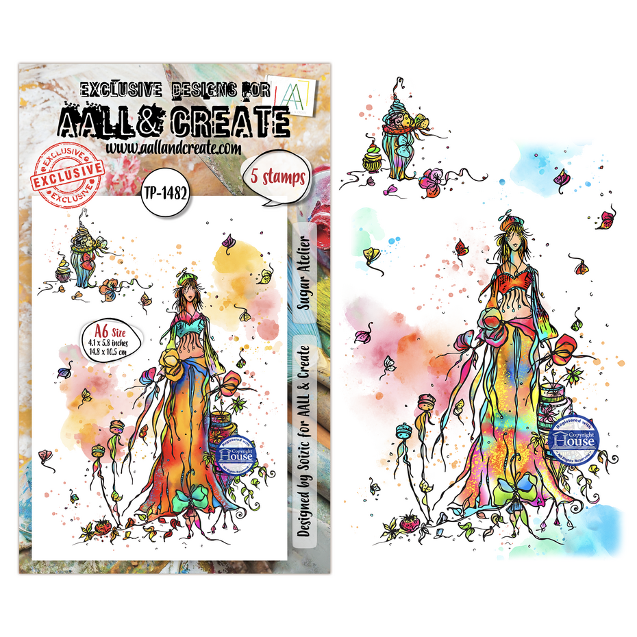 Craft Consortium - Carried Dreams A6 Stamp Sets Sugar Atelier by Soizic