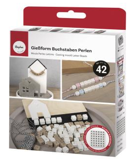 Silikon Gießform Buchstaben Perlen   Silikon Gießform Buchstaben Perlen