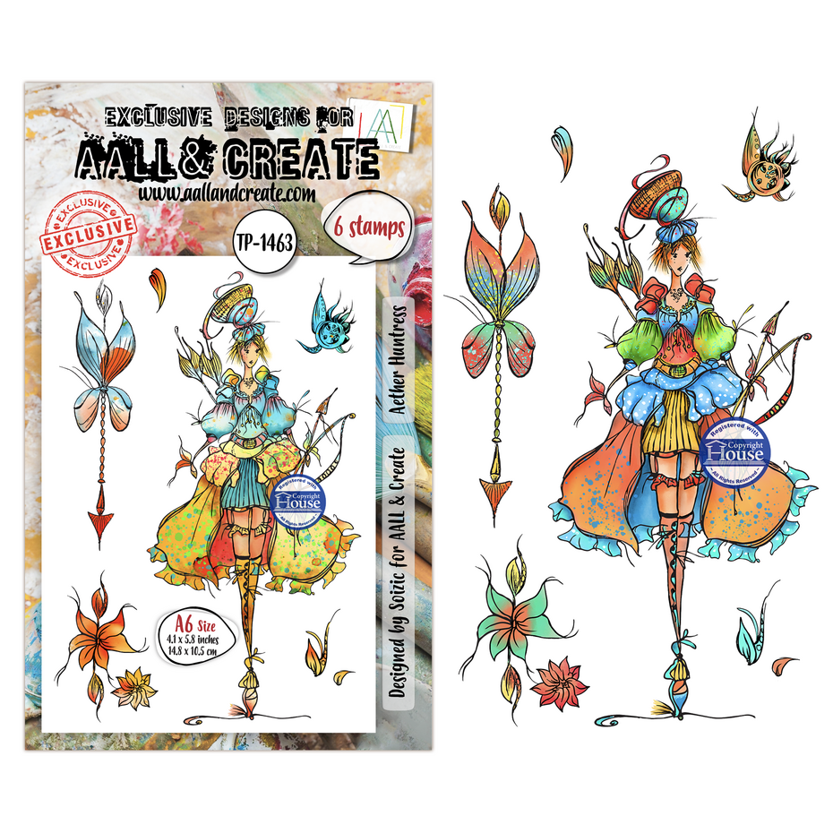 AALL & Create - Aether Dragonfly A6 Stamp Sets Aether Huntress by Soizic