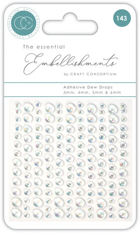 Craft Consortium - Adhesive Dew Drops Irredescent (143pcs) Craft Consortium - Adhesive Dew Drops Irredescent (143pcs)