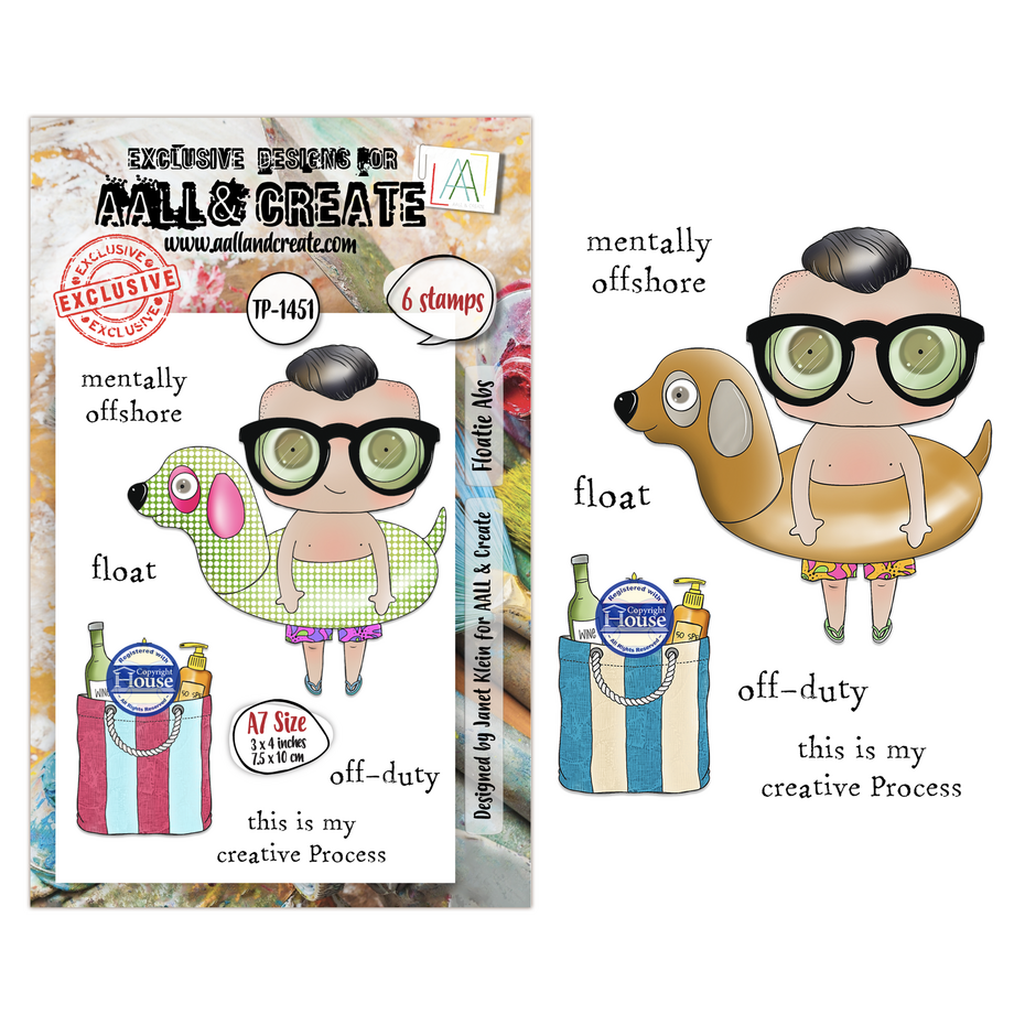 Craft Consortium - Dee Infiltered A7 Stamp Sets Floatie Abs by Janet Klein