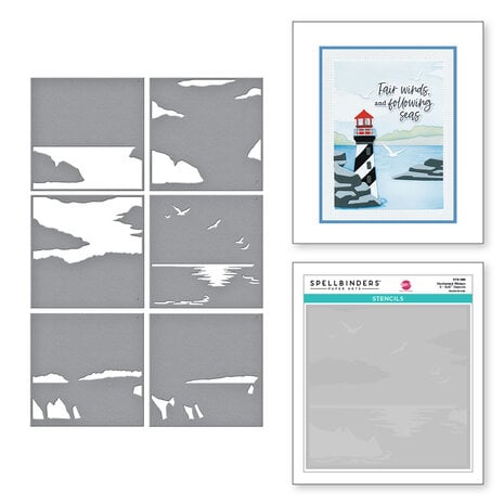 Spellbinders - Uncharted Waters Stencil Spellbinders - Uncharted Waters Stencil