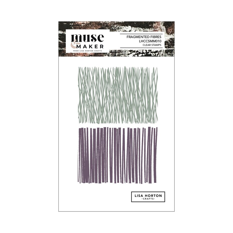 Lisa Horton Crafts - Muse & Maker A6 Clear Stamp Set Fragmented Fibres
