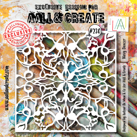 AALL & Create - Stencil 6x6 Inch Wavy Dancer AALL & Create - Stencil 6x6 Inch Wavy Dancer