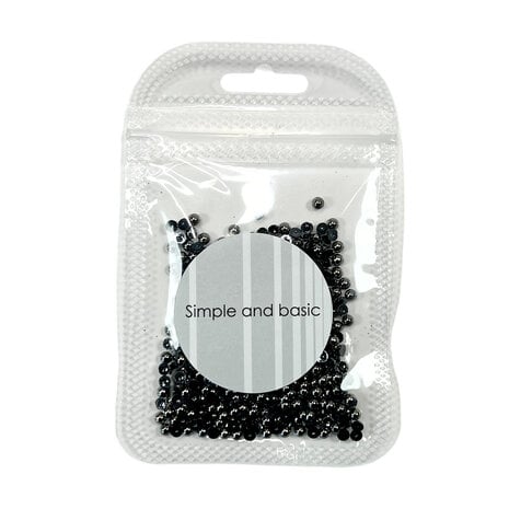 Simple and Basic - Half Pearl Polished Antique Silver 3mm