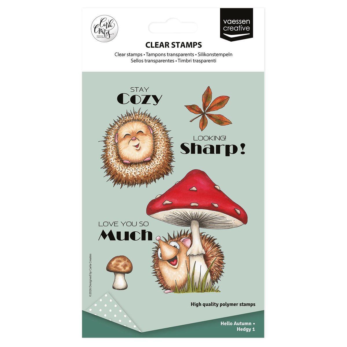 Vaessen Creative • Silikonstempel by Carla Creates Hedgy 1 13St.