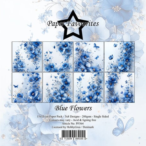Paper Favourites - Blue Flowers 6x6 Inch Paper Pad
