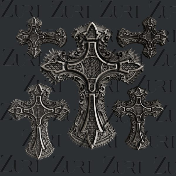 Zuri - Ornate Crosses Set 4
