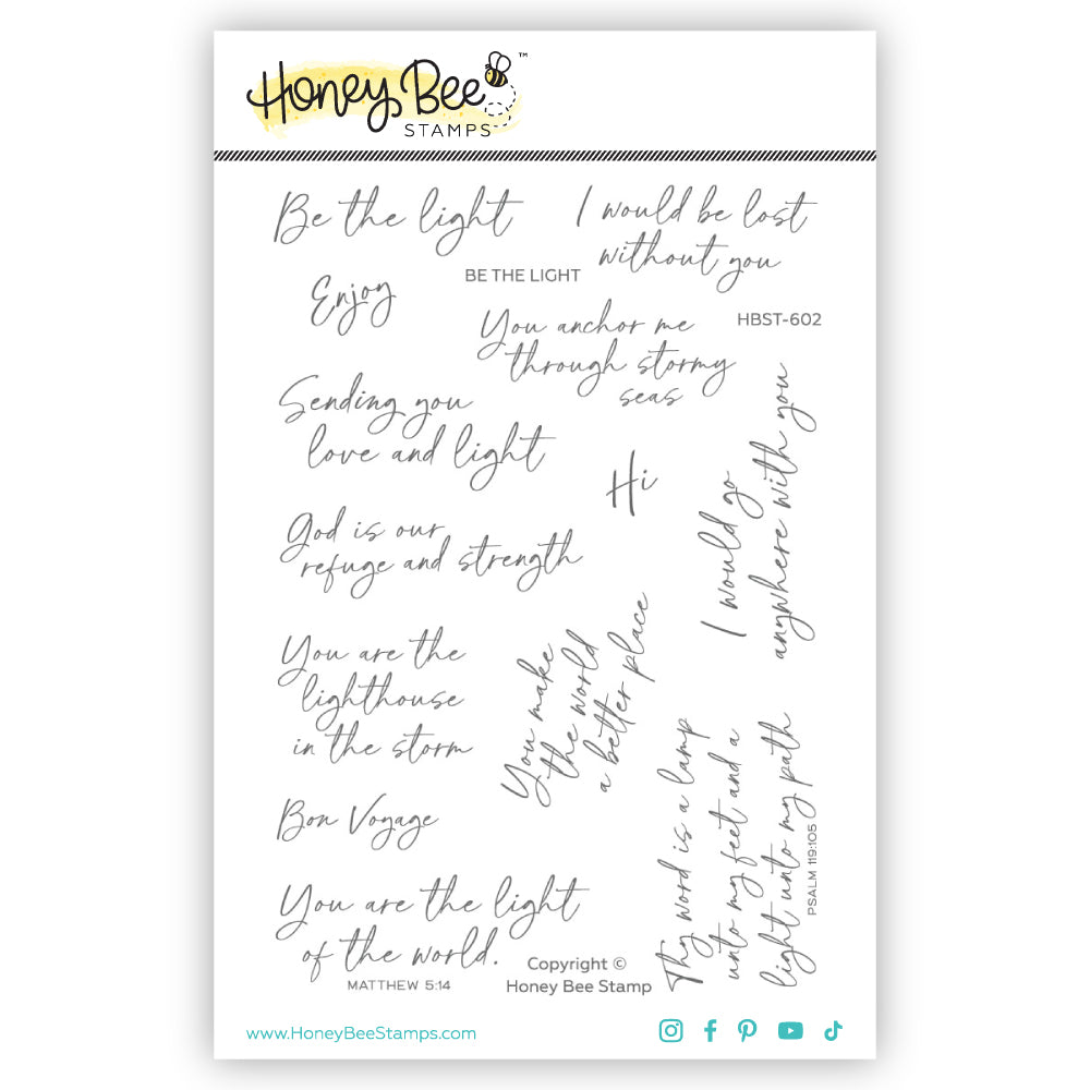 Honey Bee - Be the Light - 4x6 Stamp Set Honey Bee - Be the Light - 4x6 Stamp Set