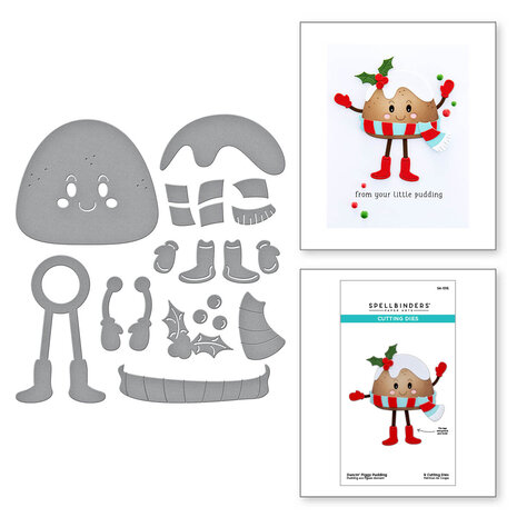 Spellbinders - Dancin' Figgy Pudding Etched Dies