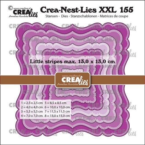 Crealies Crea-Nest-Lies XXL Fantasy Quadrat A kleinen Streifen