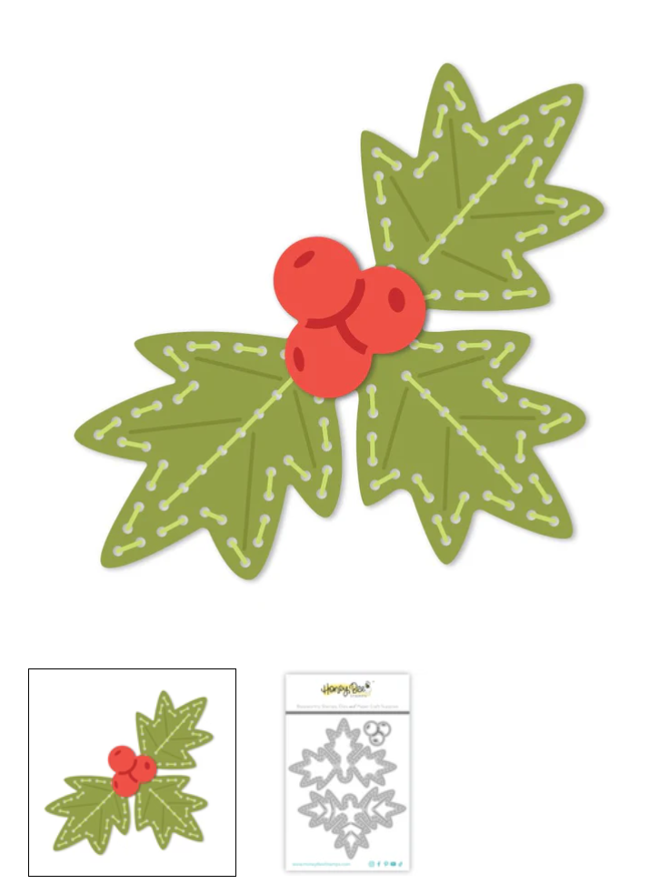 Honey Bee - In Stitches: Holly - Honey Cuts - Stand-Alone Dies