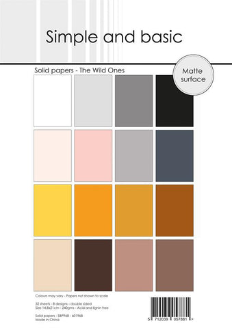 Simple and Basic Design Solid Papers "The Wild Ones"