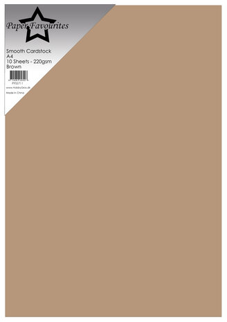 Paper Favourites - Brown A4 Smooth Cardstock 220gsm Paper Favourites - Brown A4 Smooth Cardstock 220gsm