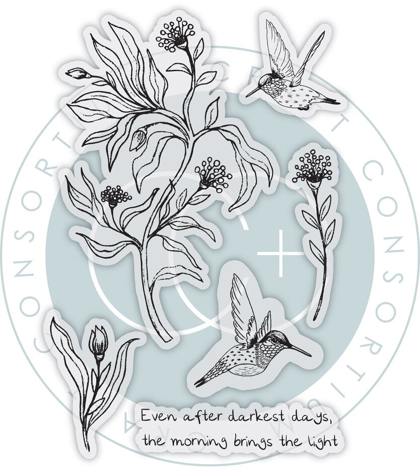 Craft Consortium - Vintage Summer A6 Clear Photopolymer Stamps Hummingbird by Olena Kovalova