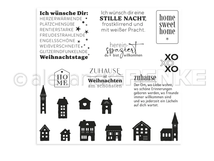 Alexandra Renke - Clear Stamp 'Weihnachten zuhause'