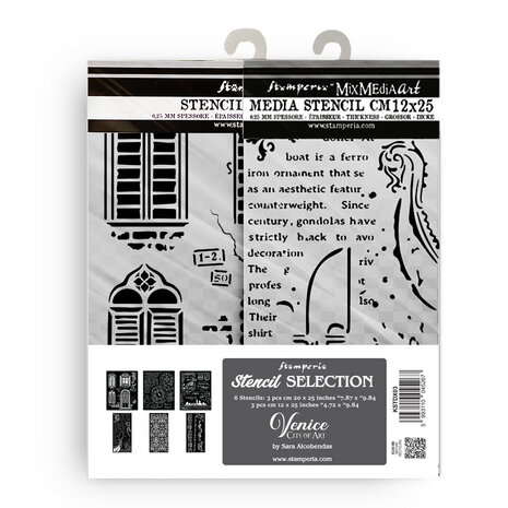 Stamperia -  Venice City of Art Stencil Selection (8pcs)