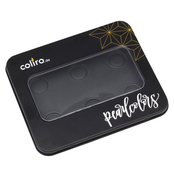 Coliro -  Blechkasten für 6 Pearlcolors, schwarz 