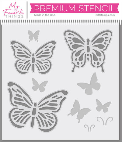 My Favorite Things - Flutterbys Stencil 