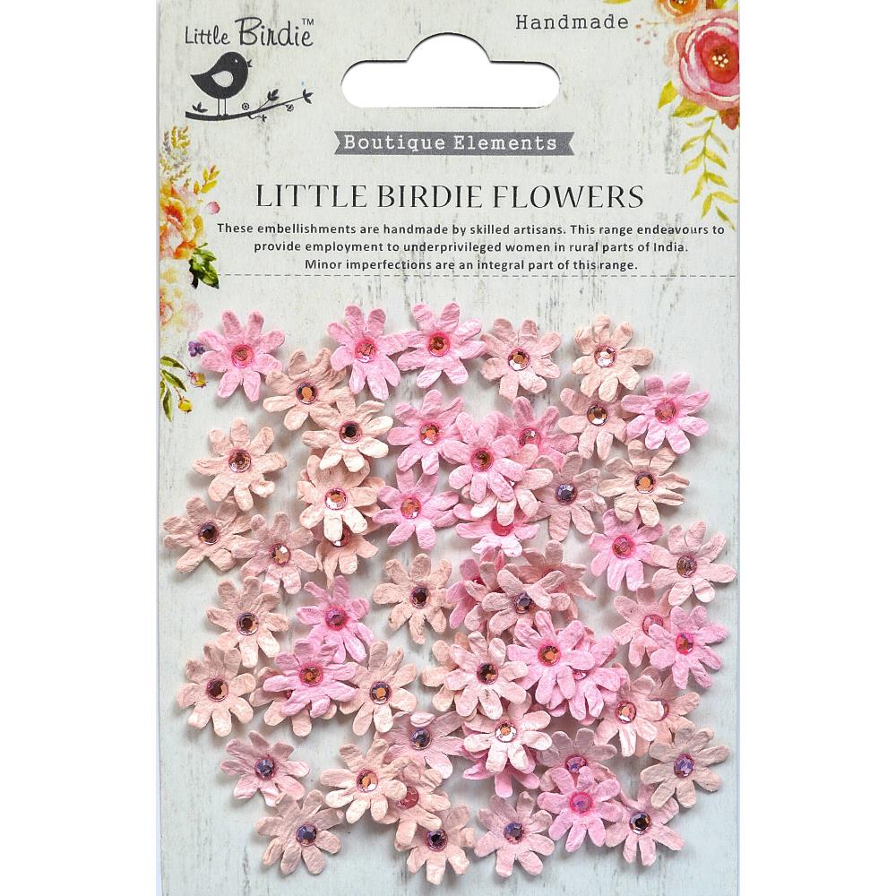 Little Birdie Micro Jeweled Florettes 60/Pkg -  Pearl Pink