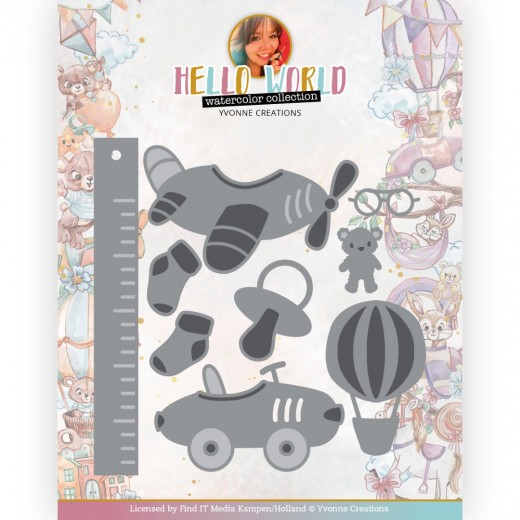 Dies - Yvonne Creations - Hello World - Baby Toys 