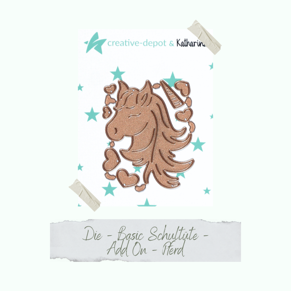 Creative Depot -  Die - Basic Schultüte - Add On - Pferd  Creative Depot -  Die - Basic Schultüte - Add On - Pferd