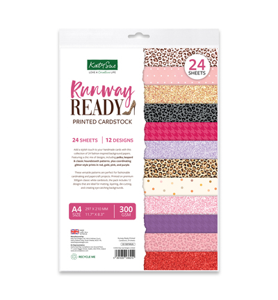 Katy Sue Designs - Bedruckter Cardstock - Runway Ready