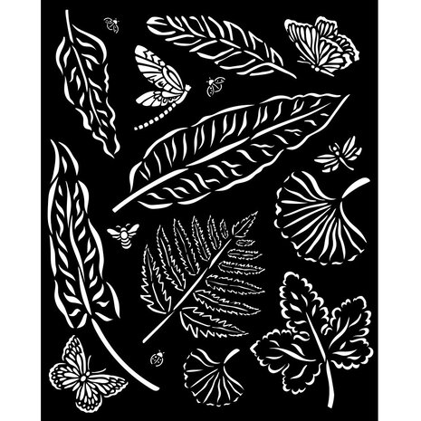 Stamperia - Sunflower Art Thick Stencil 20x25cm Leaves