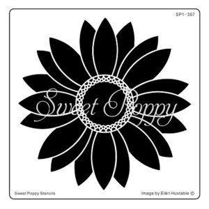 Sweet Poppy Stencil: Large Sunflower Head